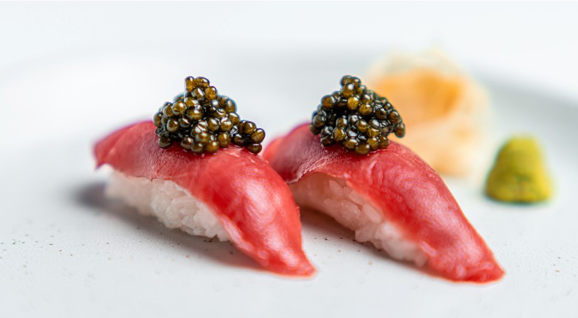 Bluefin Tuna Nigiri with Caviar – Attilus Caviar