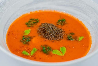 Sweet Pepper Soup with Caviar