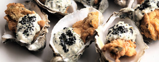 Cornmeal Fried Oysters with Caviar Gribiche