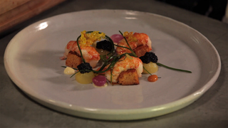 LANGOUSTINE, CAVIAR, BRIOCHE, APPLE, LEMONGRASS, MONK’S BEARD